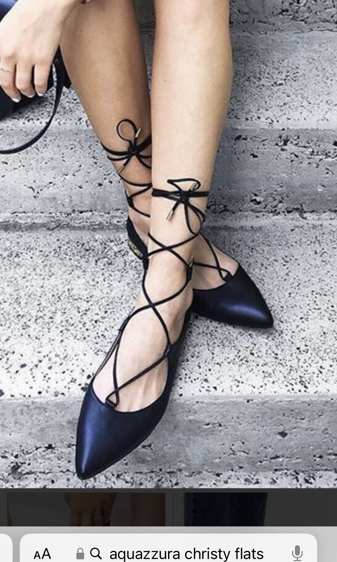Aquazzura Christy Lace Up Flats Women S Fashion Footwear Flats Sandals On Carousell