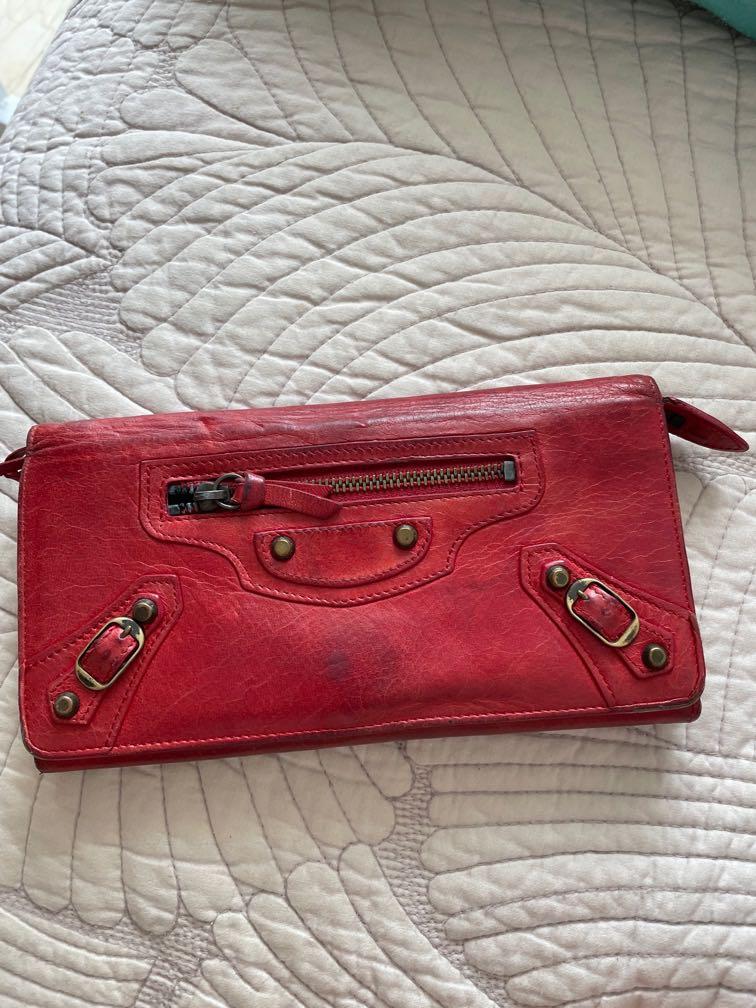 Red online balenciaga wallet