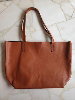 Tote Bag Coffee Brown Leather