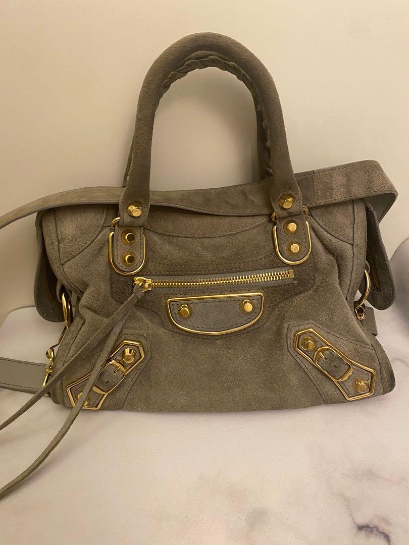 City handbag Balenciaga Brown in Suede  31720067