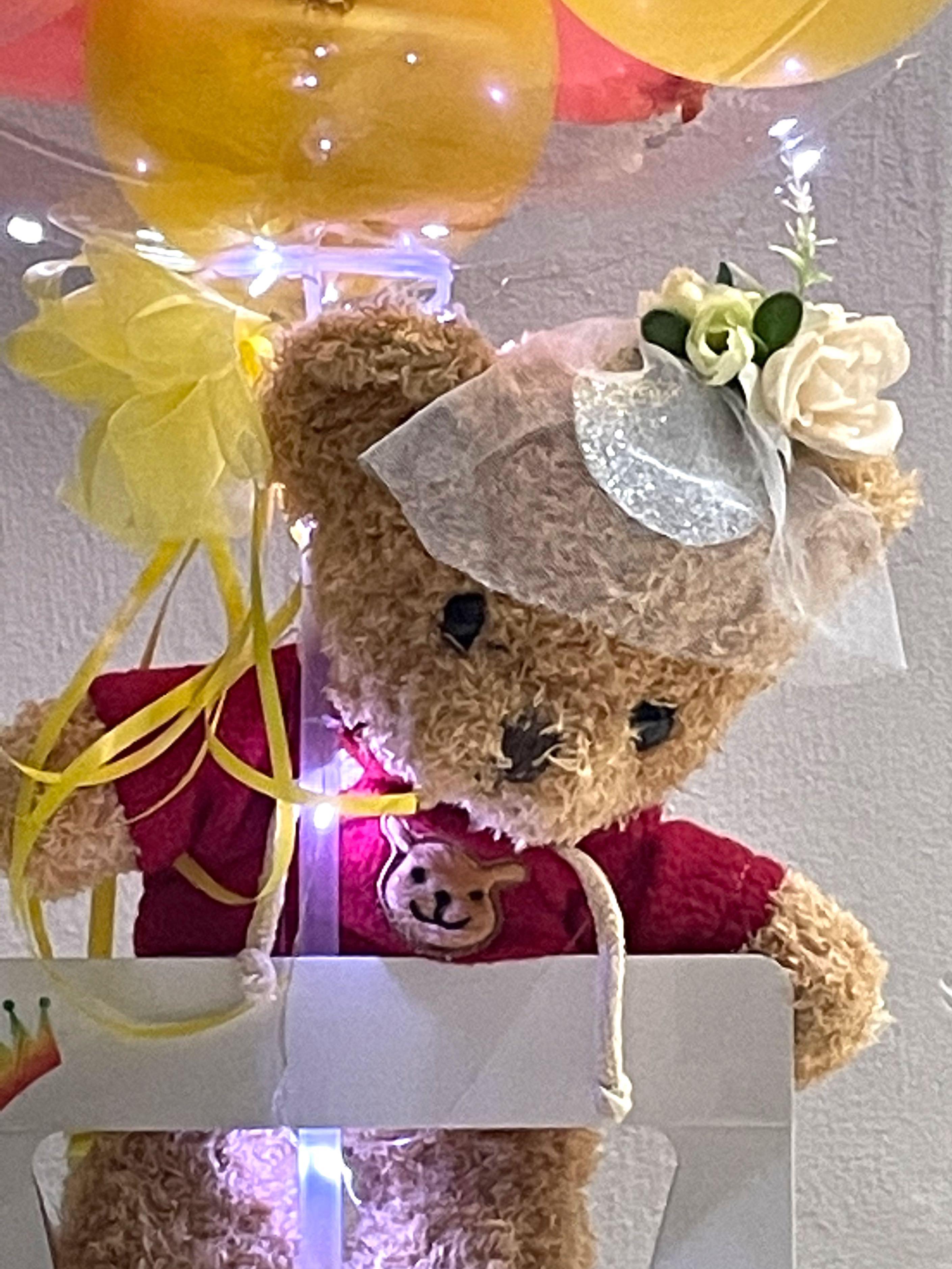 teddy bear in a balloon gift