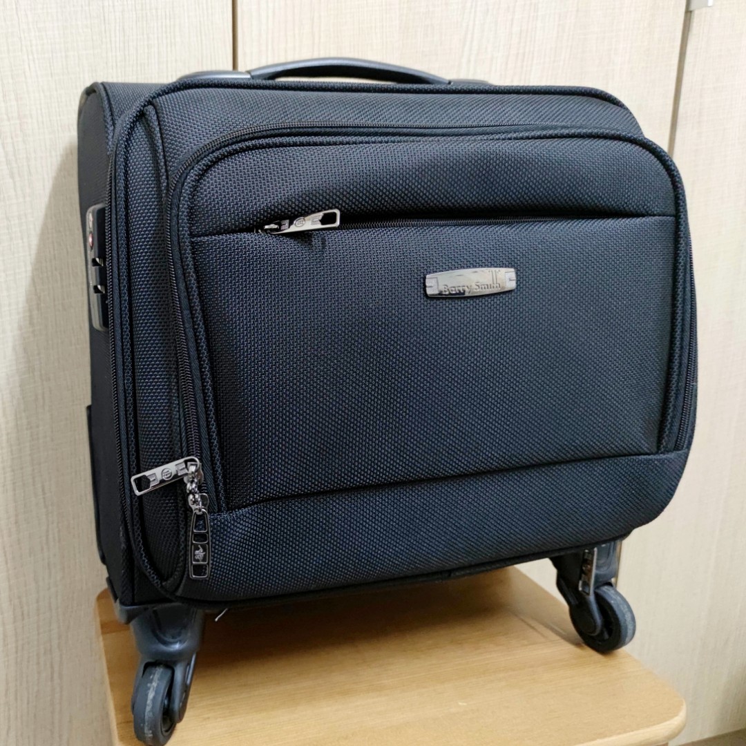 Barry Smith Luggage Trolley Pilot Case 4 wheels Travel Lawyer Case Document  Bag Cabin Size, Men's Fashion, Bags, Briefcases on Carousell