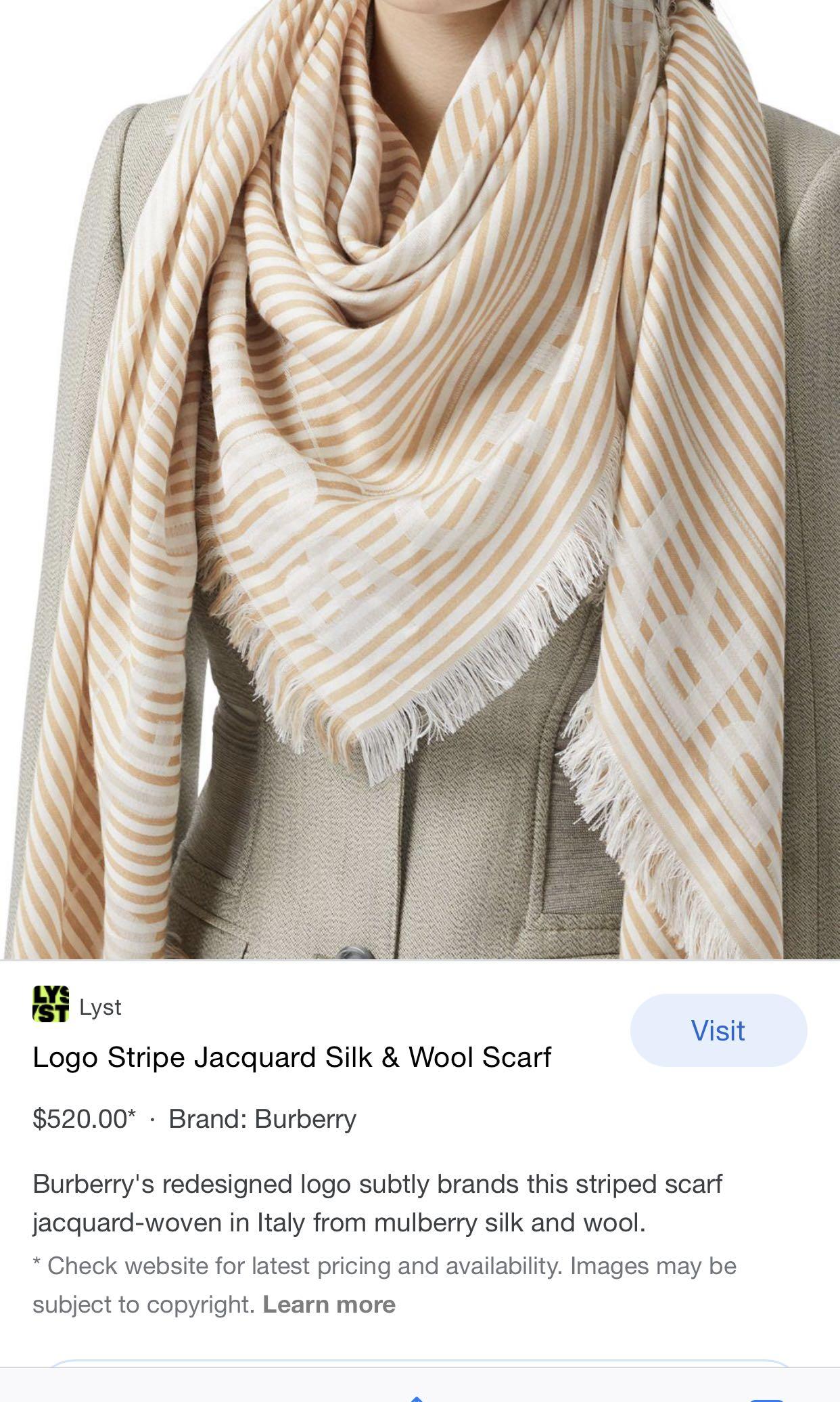 Burberry silk and wool scarf new arrivals