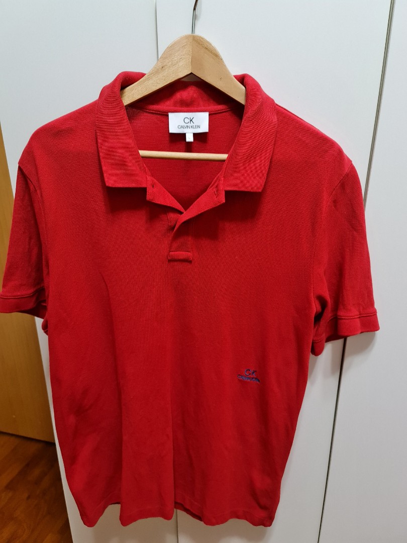 Calvin Klein Red Polo Shirt - 100 