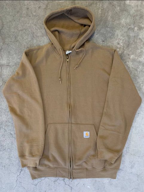 brown zip up hoodie carhartt