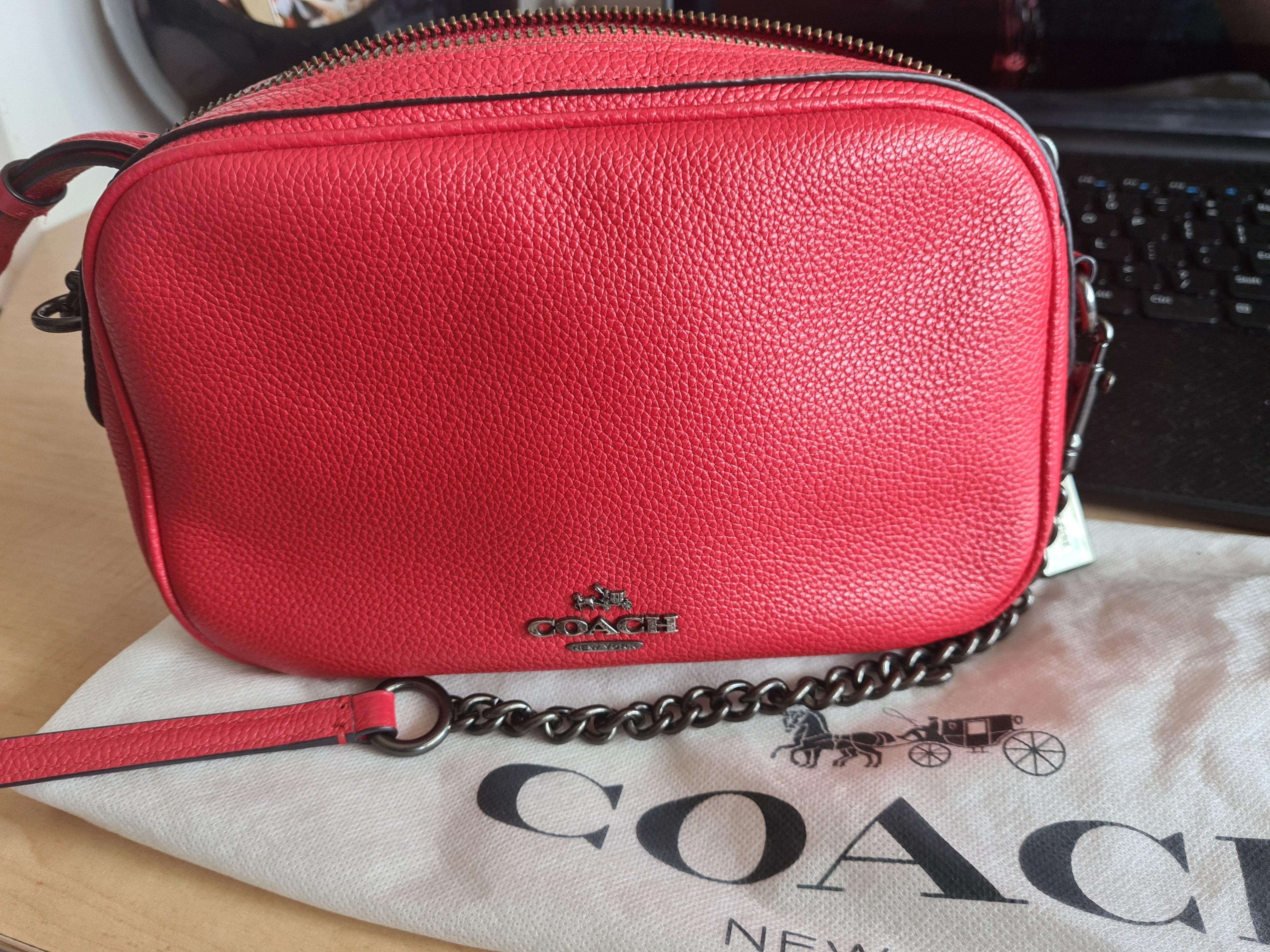 Coach red purse clearance