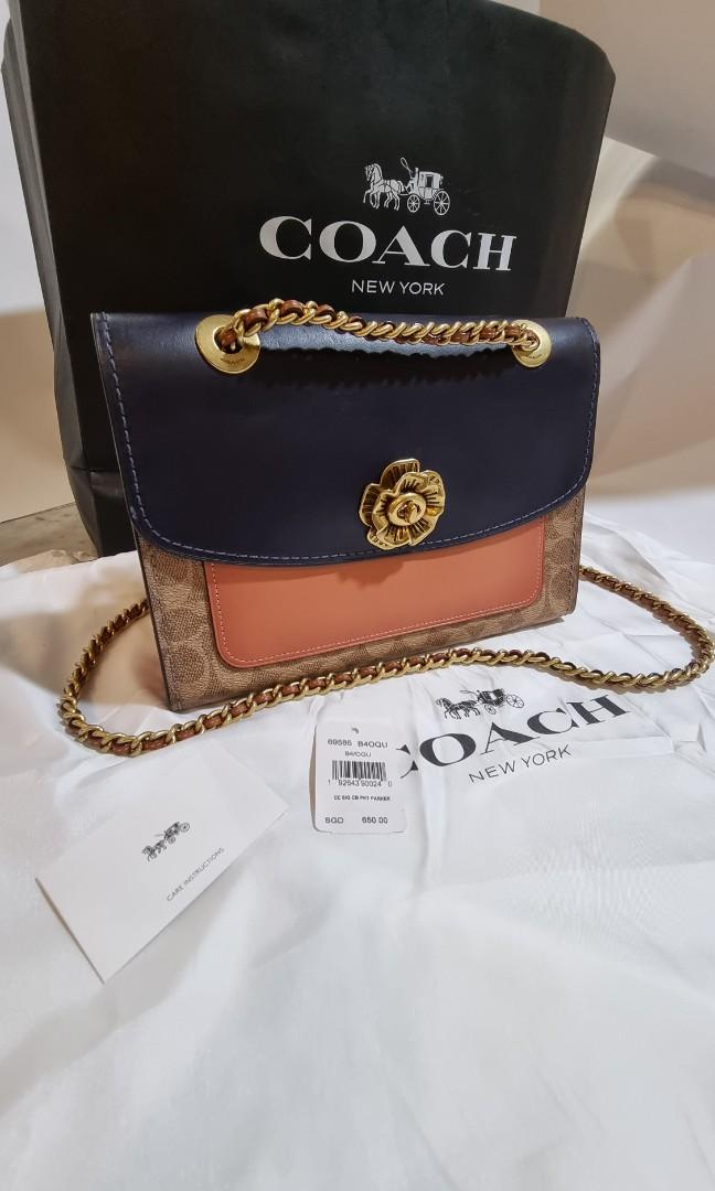 Coach parker in colorblock signature canvas hot sale