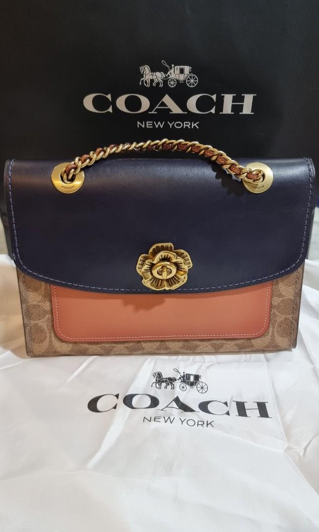 Coach parker tea rose bag store