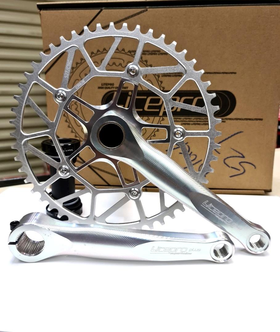 Crankset New Version Super Hollow Super Strong Tech Litepro Plus Super Light Weight Crank Arm 503g Smoothly Cycling Original Litepro BCD130mm