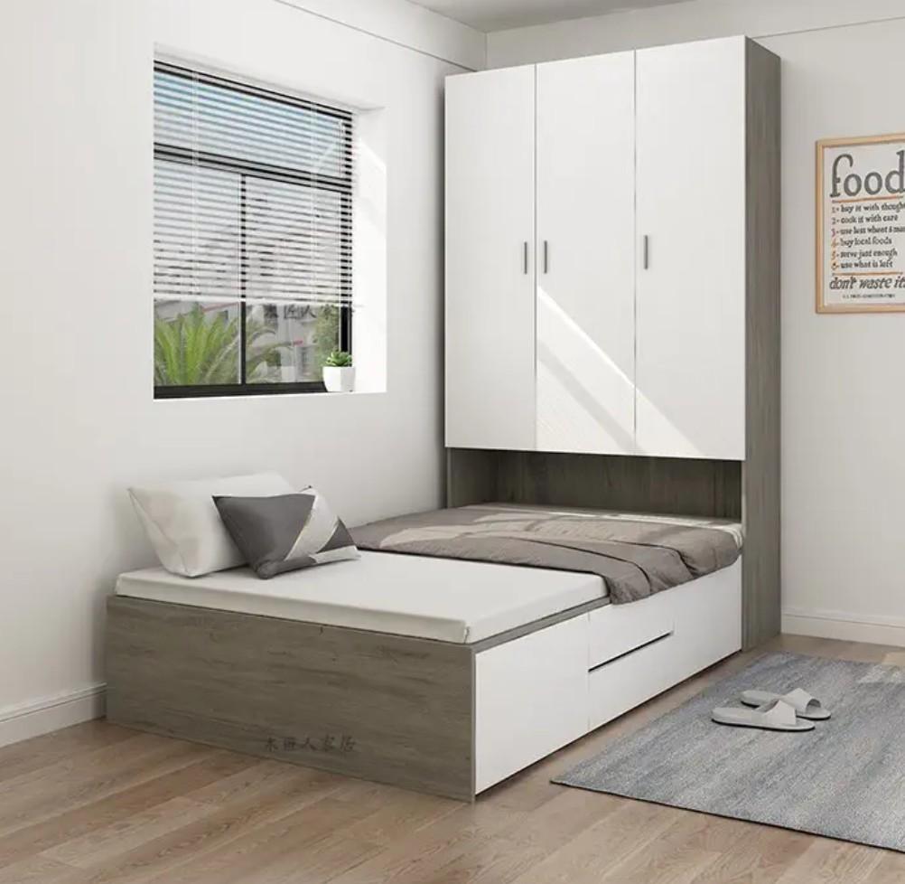 Customize storage bed wardrobe.single supper.single queen king.size