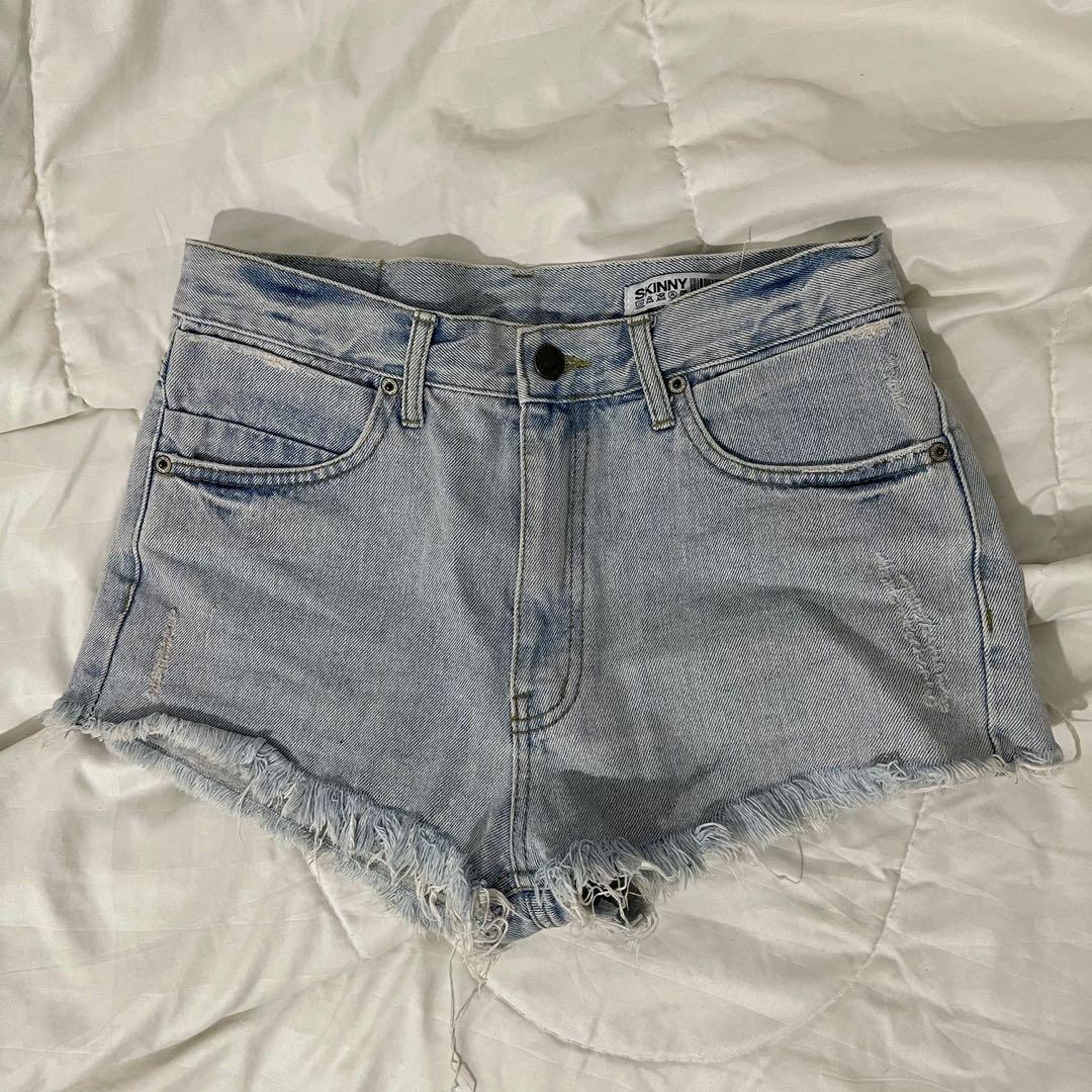 Denim shorts vintage, Fesyen Wanita 