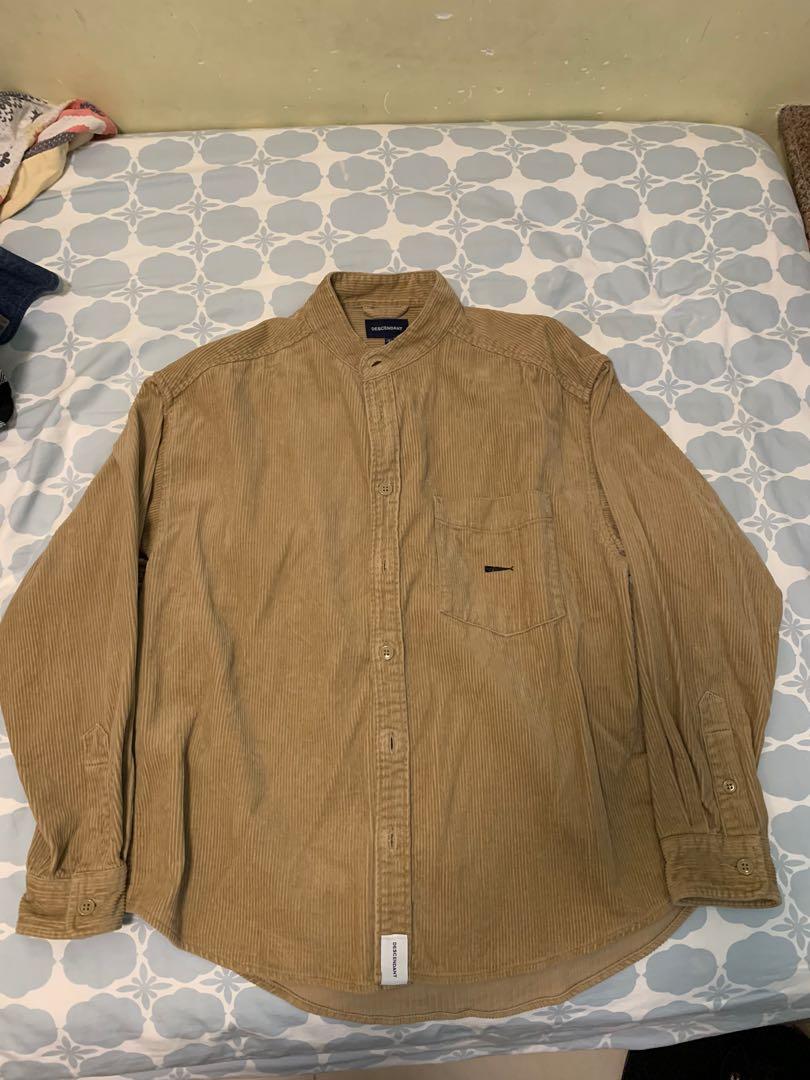 DESCENDANT DCDT 19AW TETTY CORDUROY LS SHIRT BEIGE SIZE S, 男裝