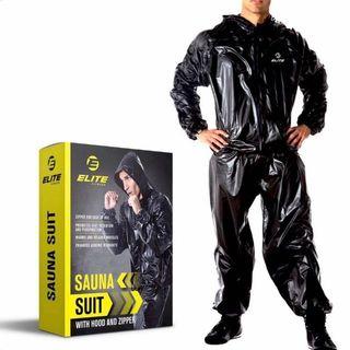 Elite Fitness Sauna Suit with Hood and Zipper