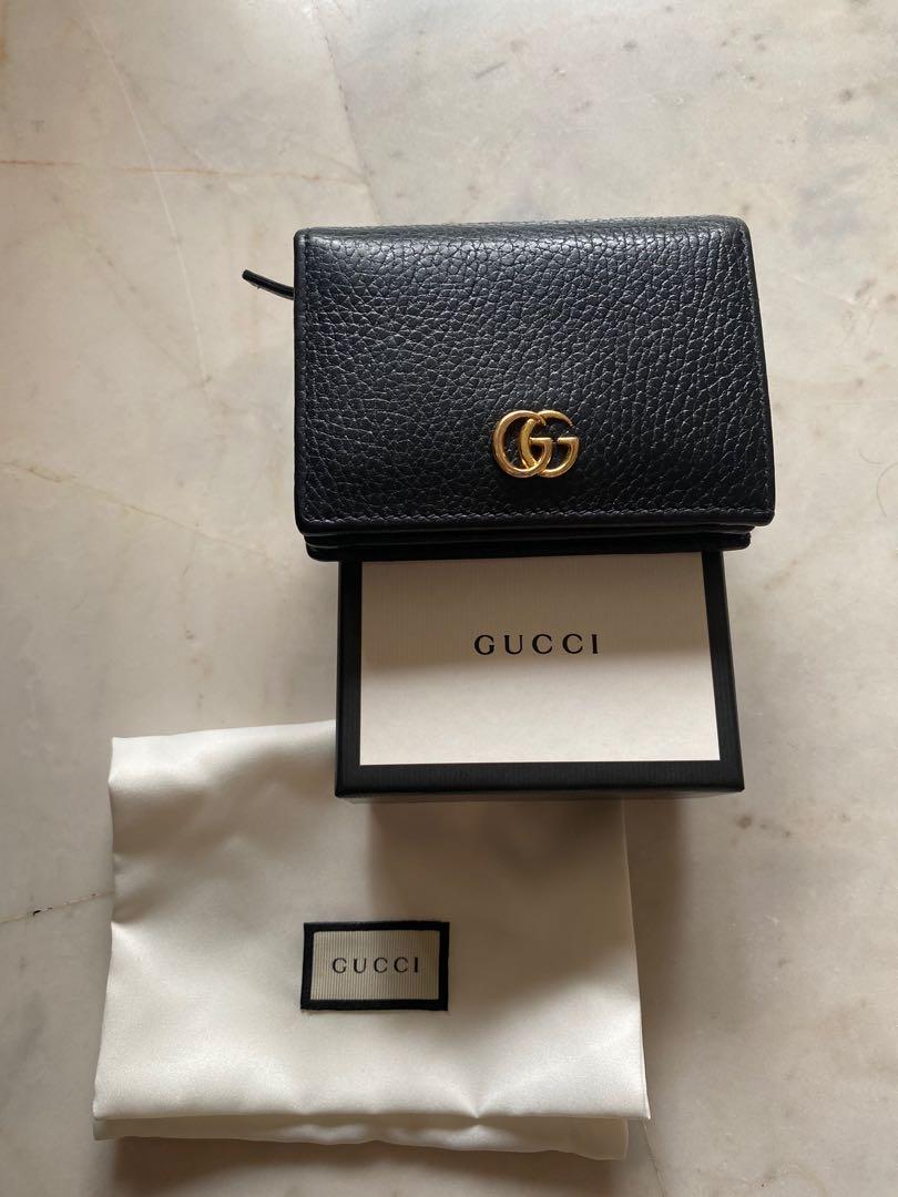 Gucci marmont grained leather wallet sales