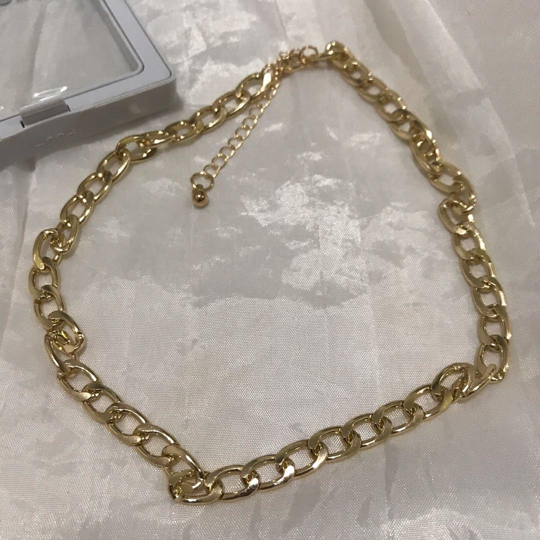 Gold Chain Necklace import, Fesyen 