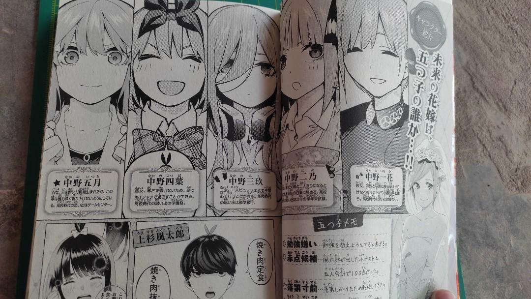 Manga Mogura RE on X: Gotoubun no Hanayome by Negi Haruba will get an  extra volume 14.5 including a completely new epilogue chapter set after the  main story distributed to viewers of