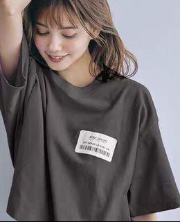 日牌GRL深灰色短款短袖T恤 JAPANESE BrandGRL dark grey Tee(L)