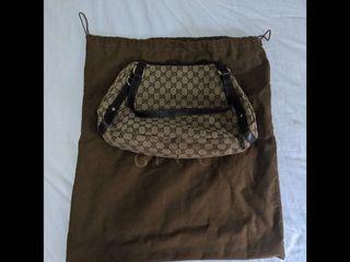 Gucci Monogram Medium Abbey Tote Bag (Beige/Ebony)