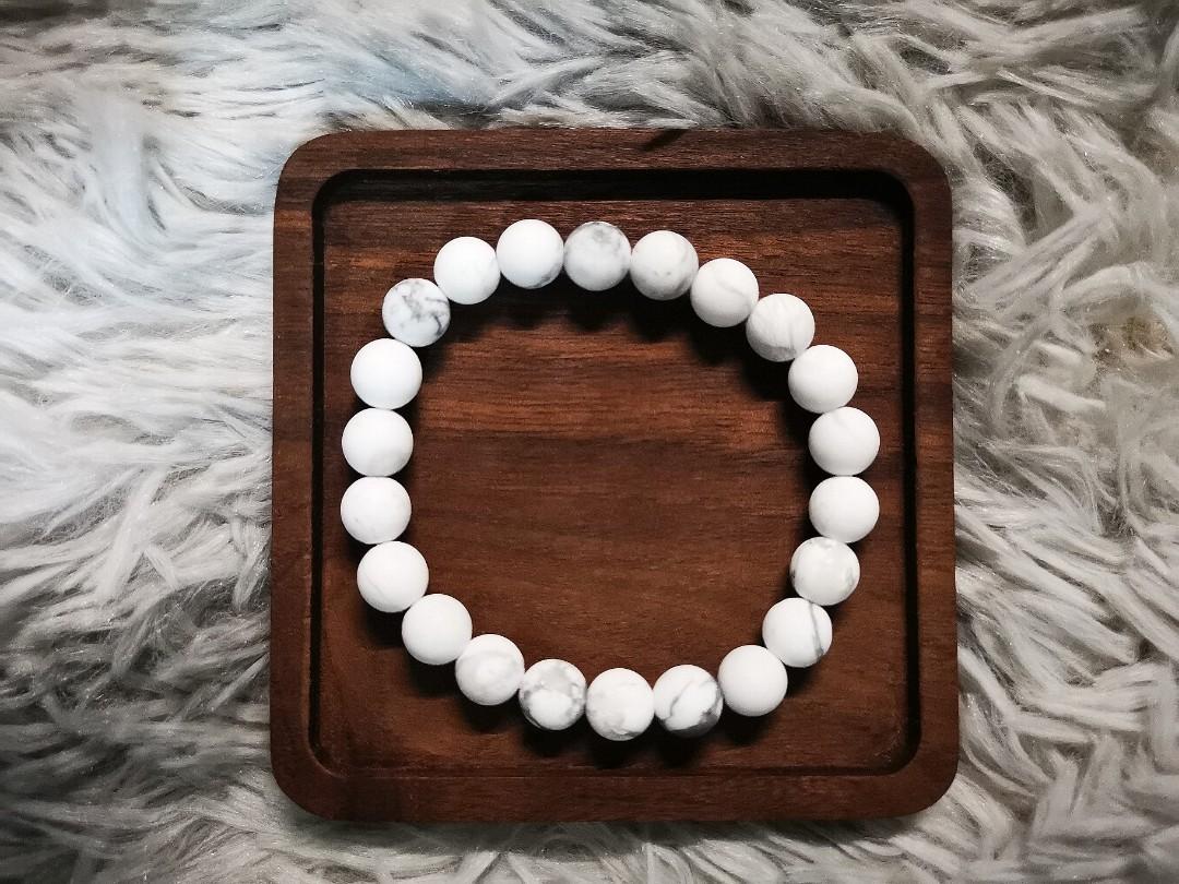 White online marble bracelet