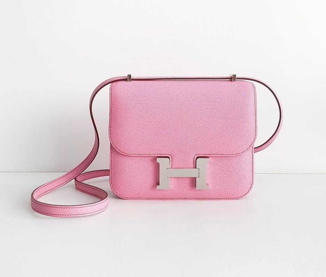 Hermes pink constance best sale bag