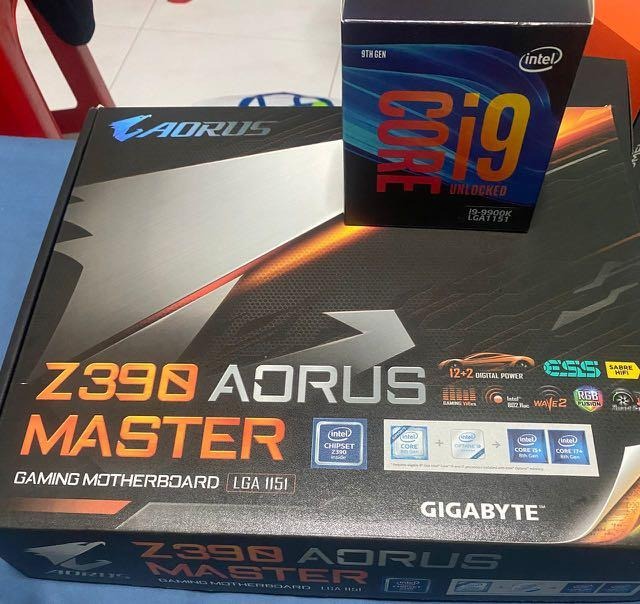 i9-9900K + Gigabyte z390 Aorus Master, Computers & Tech, Parts