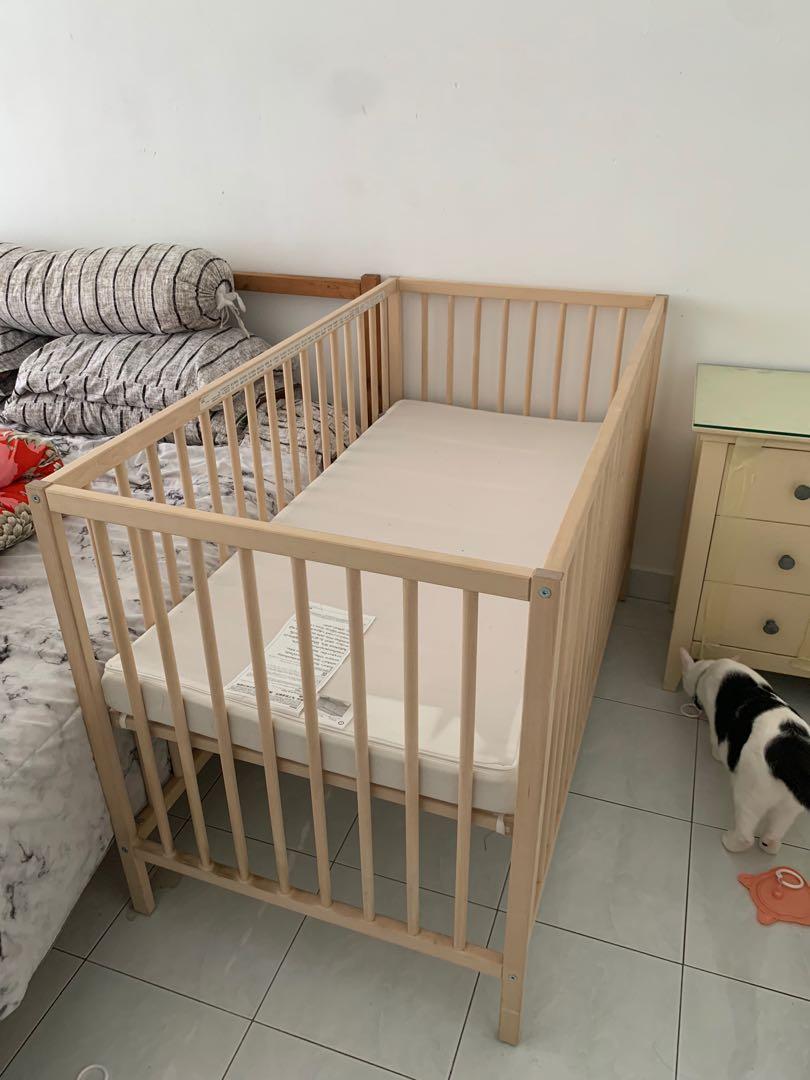 Ikea Baby Cot (Sniglar) & Foam mattress for cot (Pelleplutt), Babies