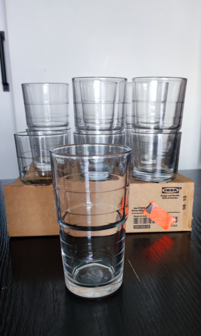 IKEA drinking glasses, Furniture & Home Living, Kitchenware & Tableware, Coffee & Tea Tableware