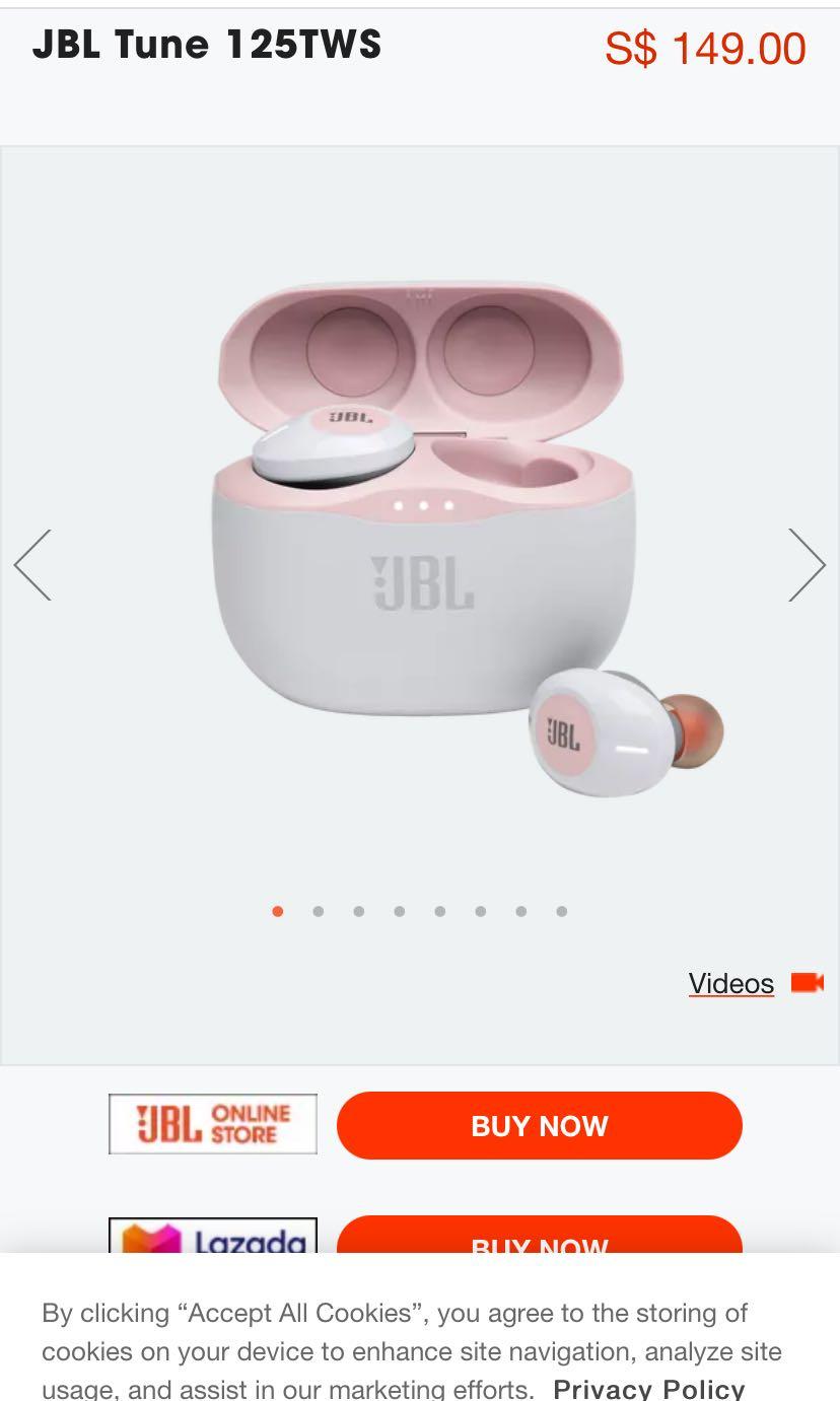 Jbl tune 125tws pink top