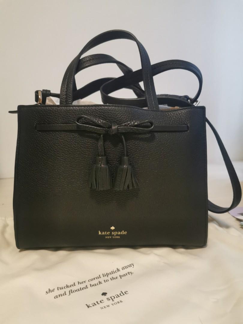 Kate Spade Black Ribbon Cute Bag, Women's Fashion, Bags & Wallets,  Cross-body Bags on Carousell
