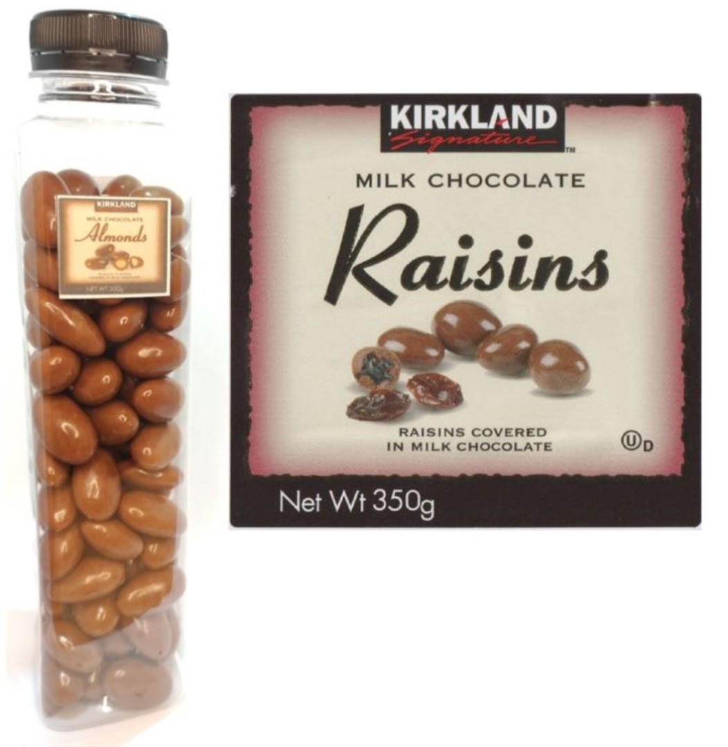 Kirkland chocolate covered raisins 350 grams food drinks gift