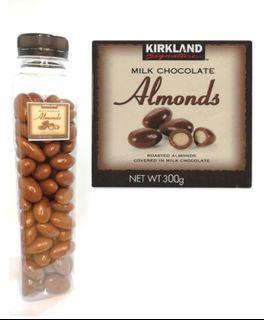 KIRKLAND MILK CHOCOLATE ALMONDS 300 GRAMS