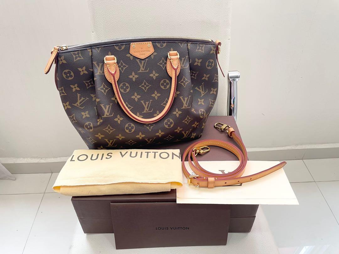 Printed Louis_Vuitton Turenne PM Monogram Canvas Shoulder Brown Bag