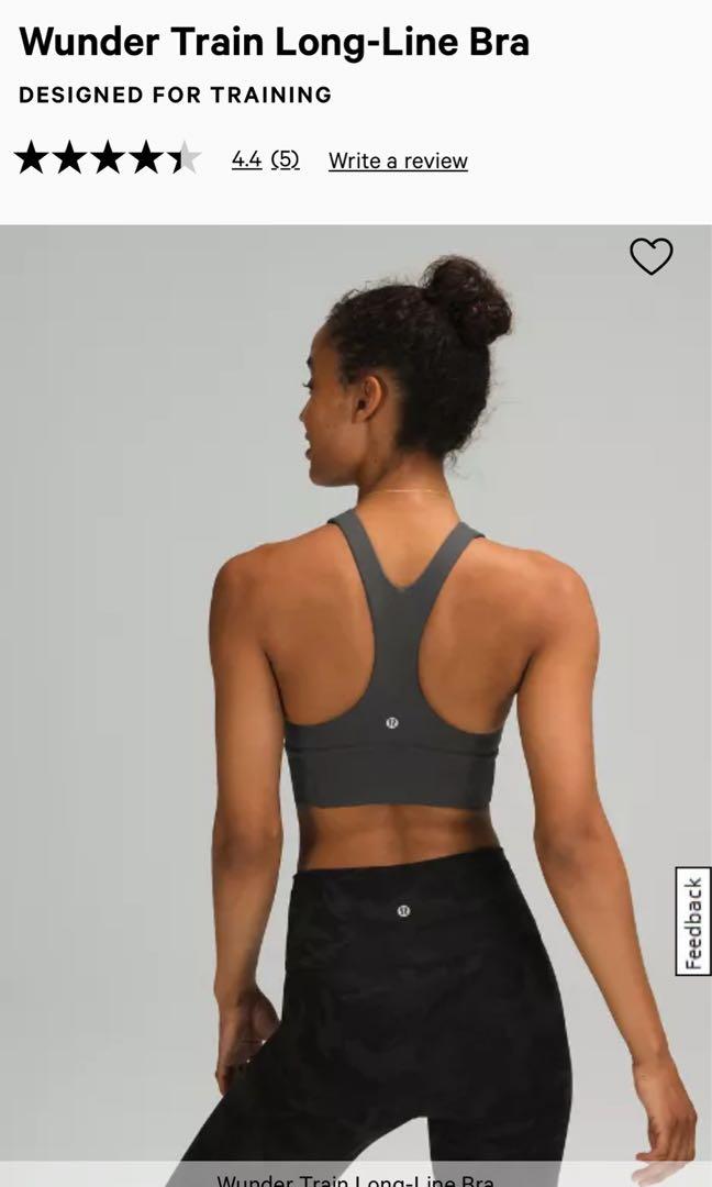 BNWT Lululemon Wunder Train Longline Bra Medium Support, C/D Cup