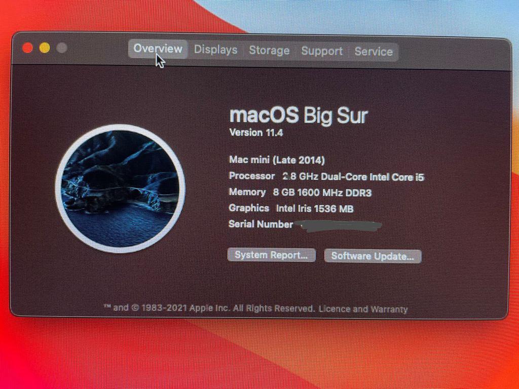 Mac mini (Late 2014 - 1.12 TB - 2.8 GHz - i5 - 8GB) hardly used.