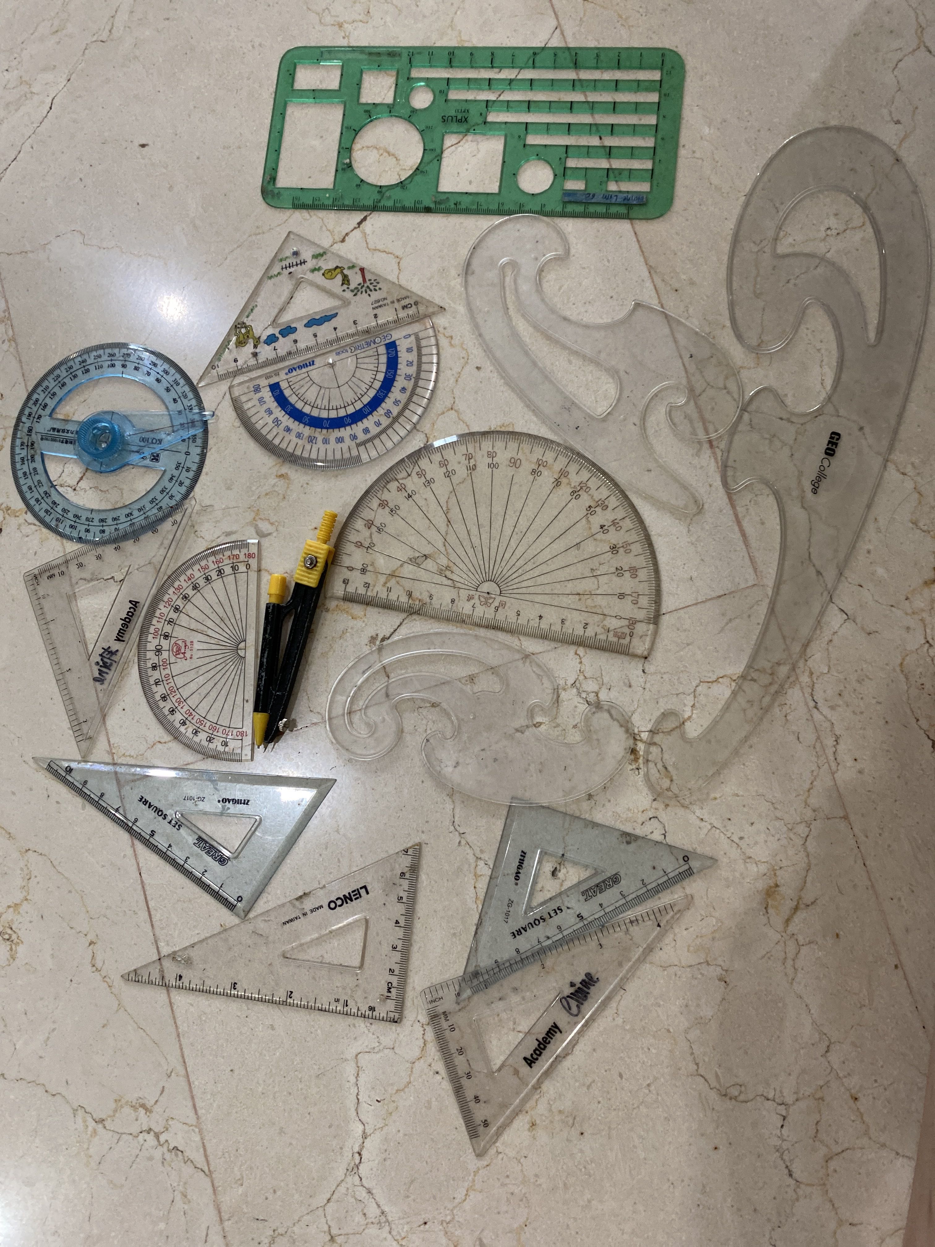 Mathematical Set / Protractor, Hobbies & Toys, Stationery & Craft