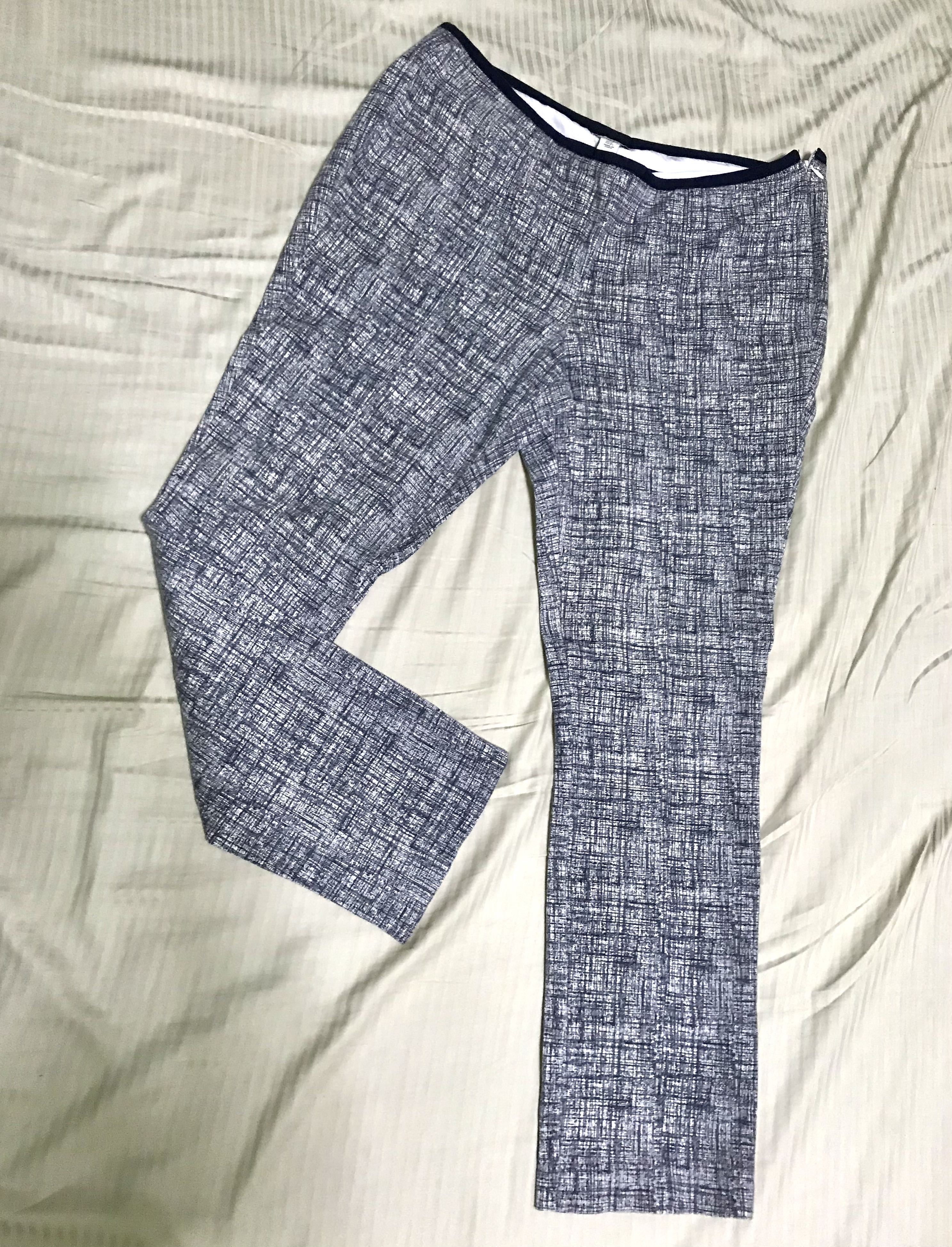 Navy Blue Slacks, Women's Fashion, Bottoms, Other Bottoms on Carousell