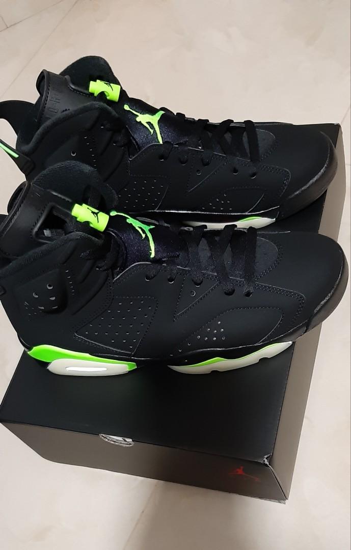 Nike Air Jordan 6 VI Electric Green Volt US9 bred infrared cement
