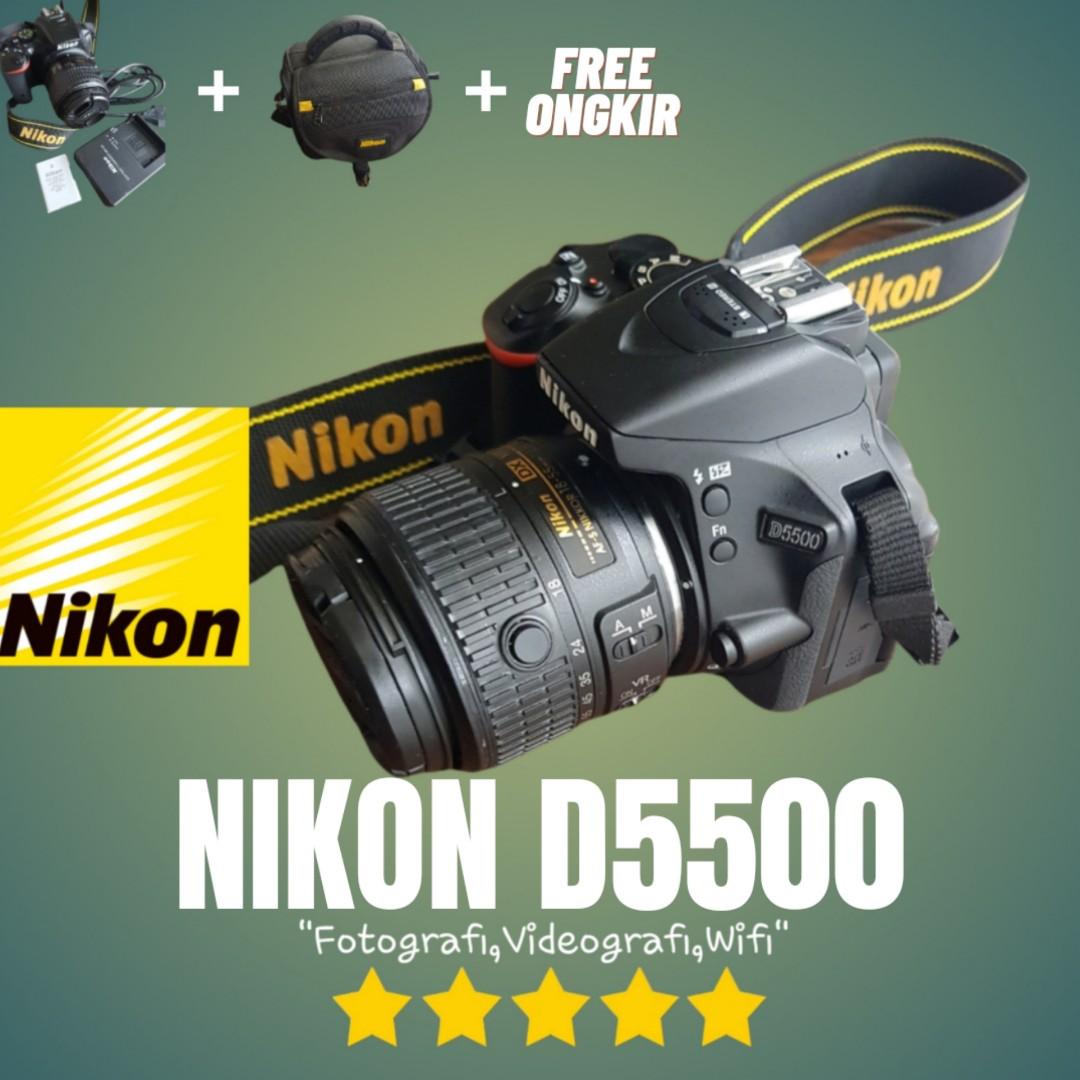 Nikon D5500+Kit lens 18-55mm 3.5-5.6 DX VR GII, Fotografi di Carousell
