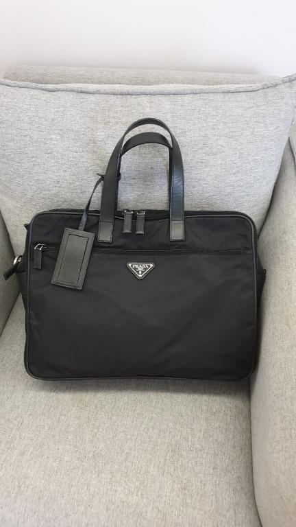 Prada briefcase nylon sales