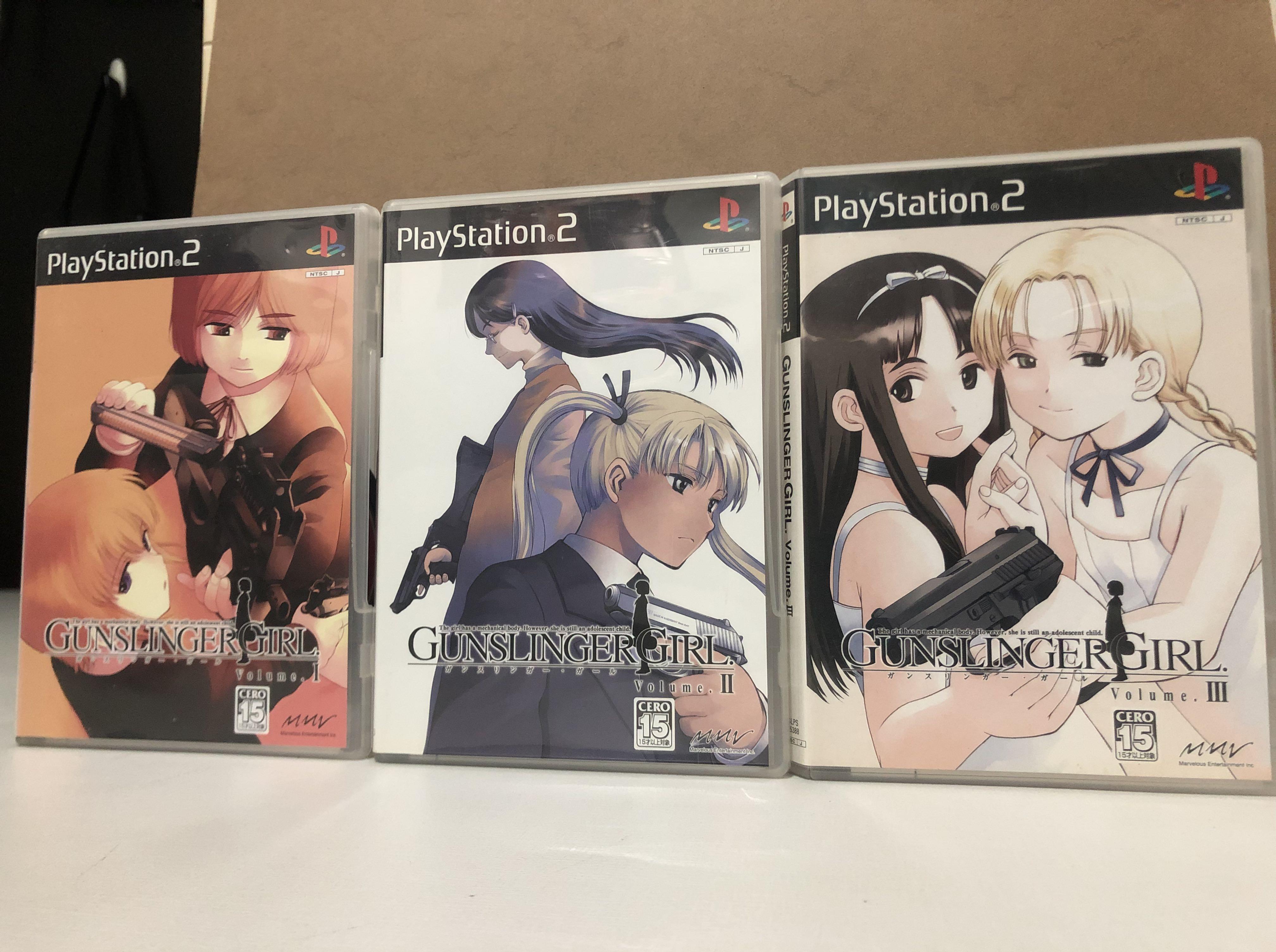 Ps2-Gunslinger Girl Volume 1,2+3 Complete Set, 電子遊戲, 電子遊戲