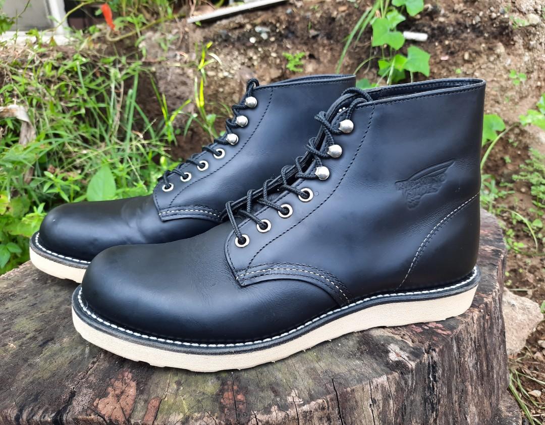 red wing round toe black