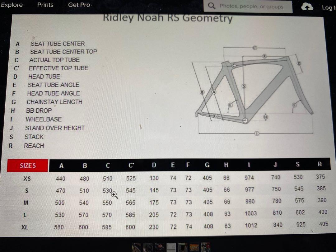 Road bike size 48 Ridley Noah RS XS