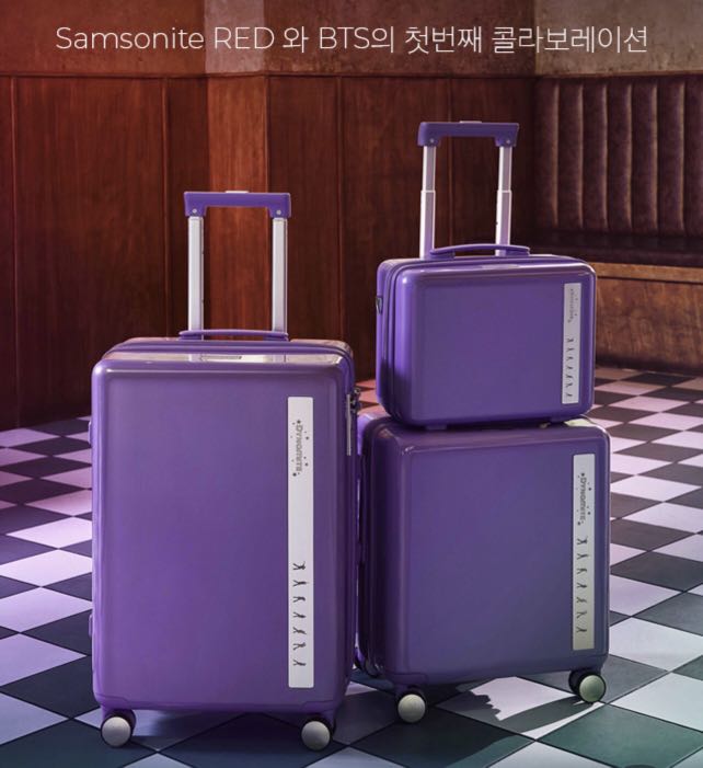Samsonite Red x BTS Carry On Bag, Hobbies & Toys, Travel, Luggage on ...