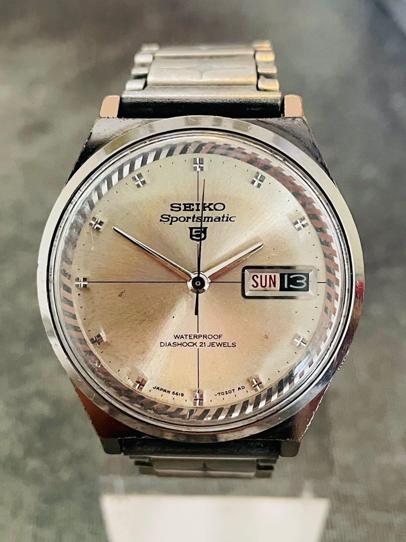Seiko Sportsmatic Vintage Men's Auto Watch Ref 6619-7020 - Running in Good  Condition, Luxury, Watches on Carousell