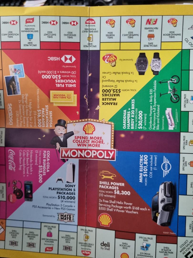 Shell Monopoly, Tickets & Vouchers, Vouchers on Carousell