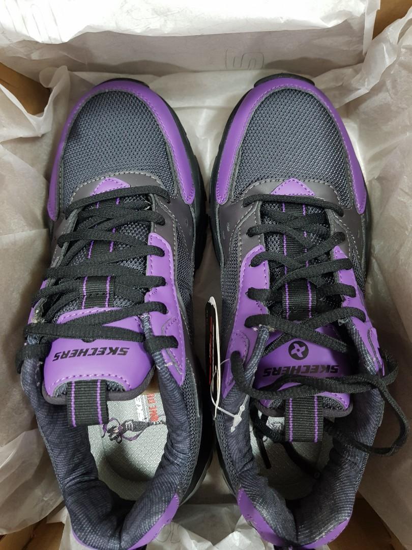 Skechers Men One Punch Man Sport Casual Stamina V2 Lifestyle Shoes 666166 BKPR Size US 7 Black Purple Colour