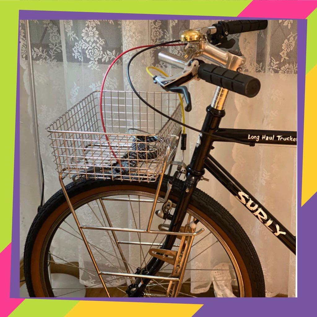 Chrome bike basket top