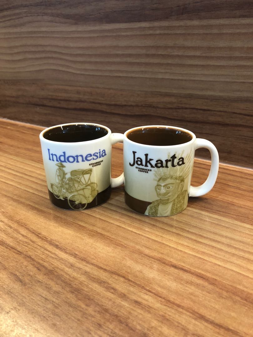Starbucks espresso cups (Indonesia) set of 2, Furniture & Home Living