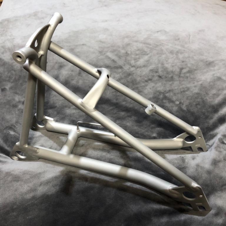 Super-like Superlight Brompton: Titanium front fork & rear Triangle ...