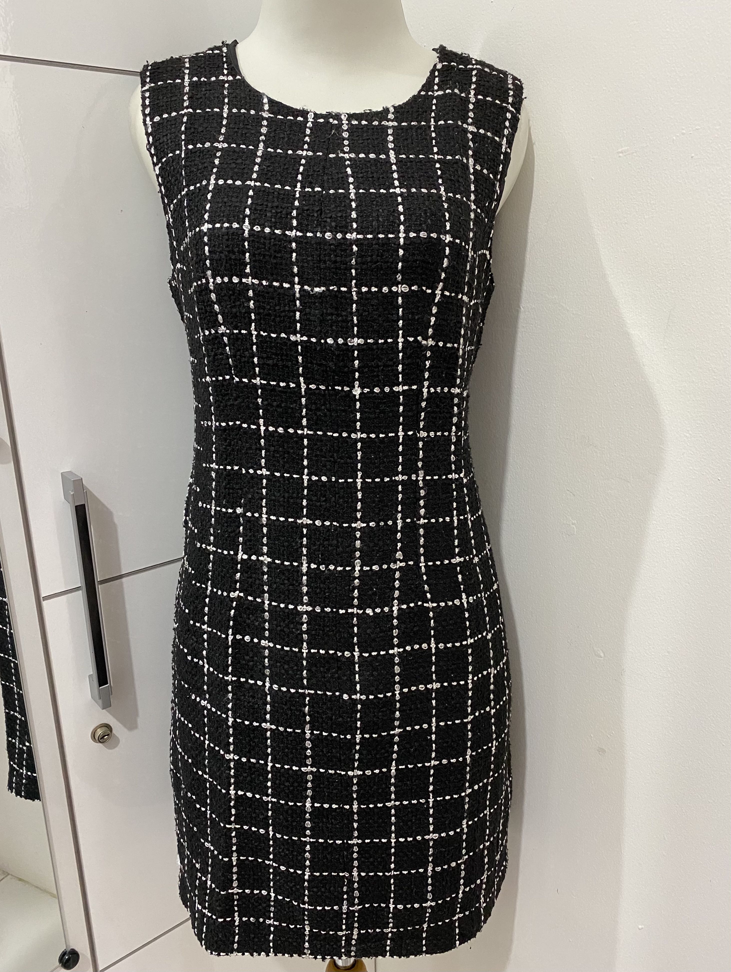 Tory Burch Tweed Dress, Fesyen Wanita 